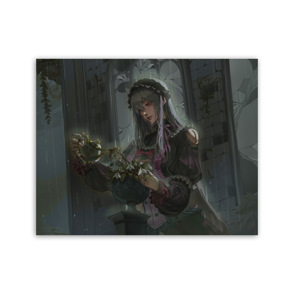 PorcelainMaid | Doll Lost in the Rain - Art Print
