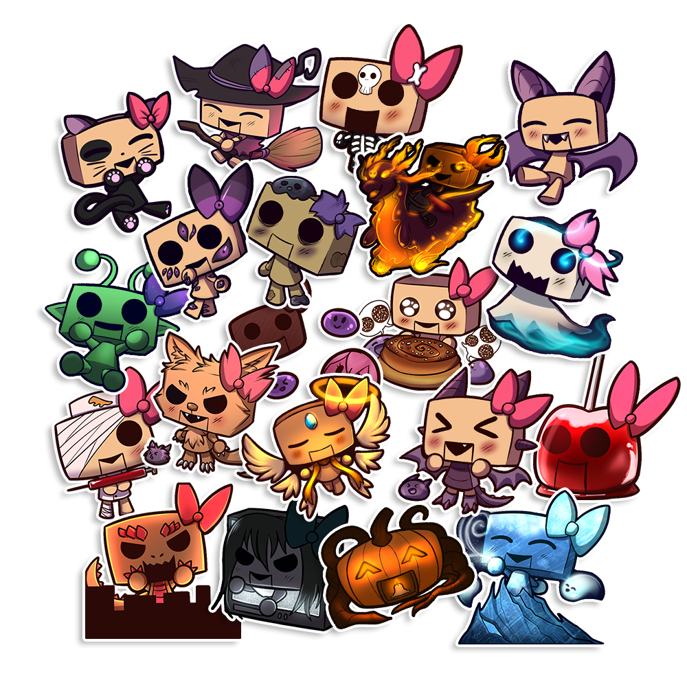 PorcelainMaid | Blockhead Costume Party Bundle - Sticker Pack